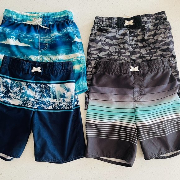Set of 4 Old Navy Boys' Swim Trunks - Size 8